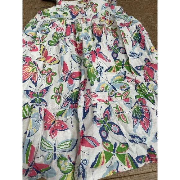 Baby Gap Toddler Girls White Butterfly Print Sleeveless Summer Dress Size 3T Cot - Picture 4 of 4